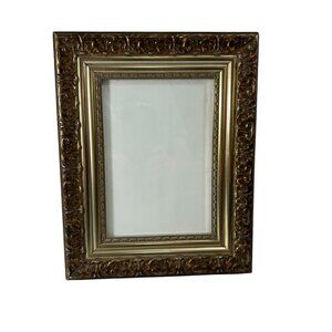 Ornate Gold Tone Picture Frame 5x7 Baroque Style Tabletop or Wall Decor